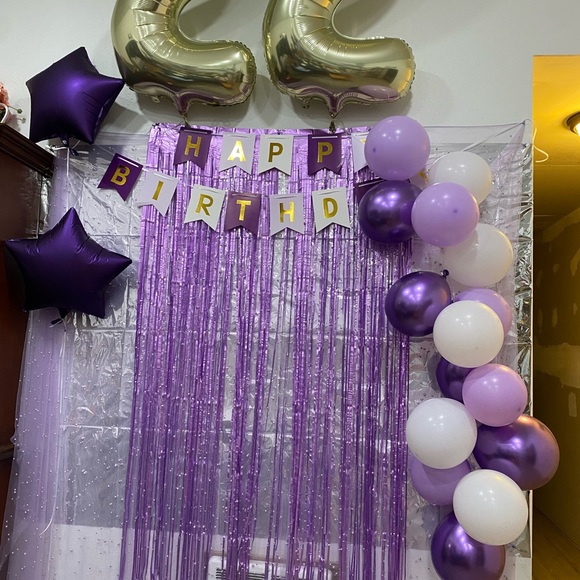 Lilac runner with pearls, 14 feet long by 6 feet wide like new - Picture 4 of 7